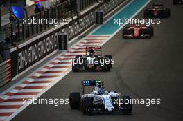 Valtteri Bottas (FIN) Williams FW37. 29.11.2015. Formula 1 World Championship, Rd 19, Abu Dhabi Grand Prix, Yas Marina Circuit, Abu Dhabi, Race Day.