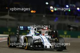 Felipe Massa (BRA), Williams F1 Team  29.11.2015. Formula 1 World Championship, Rd 19, Abu Dhabi Grand Prix, Yas Marina Circuit, Abu Dhabi, Race Day.