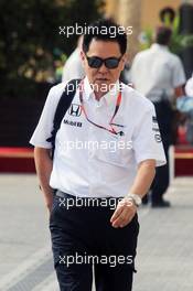 Yasuhisa Arai (JPN) Honda Motorsport Chief Officer. 29.11.2015. Formula 1 World Championship, Rd 19, Abu Dhabi Grand Prix, Yas Marina Circuit, Abu Dhabi, Race Day.