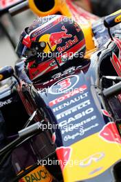 Helmet of Daniil Kvyat (RUS), Red Bull Racing  29.11.2015. Formula 1 World Championship, Rd 19, Abu Dhabi Grand Prix, Yas Marina Circuit, Abu Dhabi, Race Day.