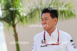 Yasuhisa Arai (JPN) Honda Motorsport Chief Officer. 26.11.2015. Formula 1 World Championship, Rd 19, Abu Dhabi Grand Prix, Yas Marina Circuit, Abu Dhabi, Preparation Day.
