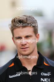 Nico Hulkenberg (GER) Sahara Force India F1. 26.11.2015. Formula 1 World Championship, Rd 19, Abu Dhabi Grand Prix, Yas Marina Circuit, Abu Dhabi, Preparation Day.