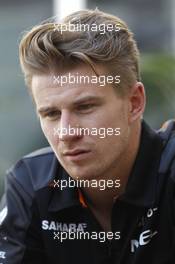 Nico Hulkenberg (GER) Sahara Force India F1. 26.11.2015. Formula 1 World Championship, Rd 19, Abu Dhabi Grand Prix, Yas Marina Circuit, Abu Dhabi, Preparation Day.