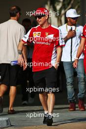 Kimi Raikkonen (FIN) Ferrari. 26.11.2015. Formula 1 World Championship, Rd 19, Abu Dhabi Grand Prix, Yas Marina Circuit, Abu Dhabi, Preparation Day.