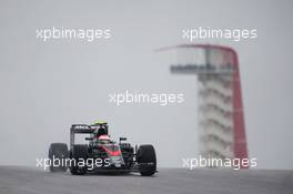 Jenson Button (GBR) McLaren MP4-30. 23.10.2015. Formula 1 World Championship, Rd 16, United States Grand Prix, Austin, Texas, USA, Practice Day.