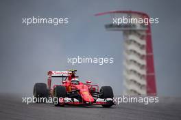 Kimi Raikkonen (FIN) Ferrari SF15-T. 23.10.2015. Formula 1 World Championship, Rd 16, United States Grand Prix, Austin, Texas, USA, Practice Day.