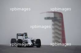 Felipe Massa (BRA) Williams FW37. 23.10.2015. Formula 1 World Championship, Rd 16, United States Grand Prix, Austin, Texas, USA, Practice Day.