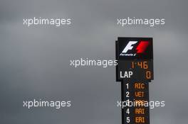 The timing tower. 23.10.2015. Formula 1 World Championship, Rd 16, United States Grand Prix, Austin, Texas, USA, Practice Day.