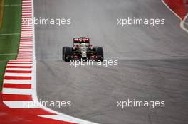 Romain Grosjean (FRA) Lotus F1 E23. 23.10.2015. Formula 1 World Championship, Rd 16, United States Grand Prix, Austin, Texas, USA, Practice Day.