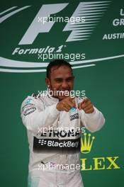 1st place and world champion Lewis Hamilton (GBR) Mercedes AMG F1. 25.10.2015. Formula 1 World Championship, Rd 16, United States Grand Prix, Austin, Texas, USA, Race Day.