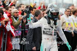 Second placed Nico Rosberg (GER) Mercedes AMG F1 in parc ferme. 25.10.2015. Formula 1 World Championship, Rd 16, United States Grand Prix, Austin, Texas, USA, Race Day.