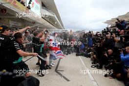 Lewis Hamilton (GBR), Mercedes AMG F1 Team celebrates his third world champion title  25.10.2015. Formula 1 World Championship, Rd 16, United States Grand Prix, Austin, Texas, USA, Race Day.