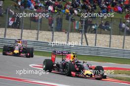 Daniil Kvyat (RUS) Red Bull Racing RB11. 25.10.2015. Formula 1 World Championship, Rd 16, United States Grand Prix, Austin, Texas, USA, Race Day.