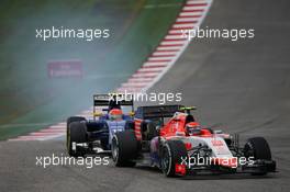 Alexander Rossi (USA) Manor Marussia F1 Team. 25.10.2015. Formula 1 World Championship, Rd 16, United States Grand Prix, Austin, Texas, USA, Race Day.