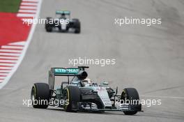 Lewis Hamilton (GBR) Mercedes AMG F1 W06. 25.10.2015. Formula 1 World Championship, Rd 16, United States Grand Prix, Austin, Texas, USA, Race Day.