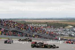 Romain Grosjean (FRA) Lotus F1 E23. 25.10.2015. Formula 1 World Championship, Rd 16, United States Grand Prix, Austin, Texas, USA, Race Day.