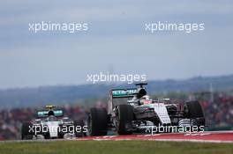 Lewis Hamilton (GBR) Mercedes AMG F1 W06. 25.10.2015. Formula 1 World Championship, Rd 16, United States Grand Prix, Austin, Texas, USA, Race Day.