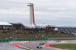 Lewis Hamilton (GBR) Mercedes AMG F1 W06. 25.10.2015. Formula 1 World Championship, Rd 16, United States Grand Prix, Austin, Texas, USA, Race Day.