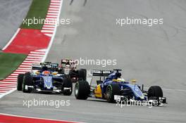 Marcus Ericsson (SWE) Sauber C34. 25.10.2015. Formula 1 World Championship, Rd 16, United States Grand Prix, Austin, Texas, USA, Race Day.