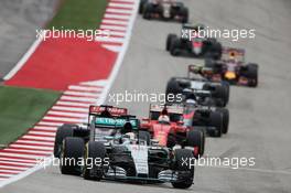 Lewis Hamilton (GBR) Mercedes AMG F1 W06. 25.10.2015. Formula 1 World Championship, Rd 16, United States Grand Prix, Austin, Texas, USA, Race Day.