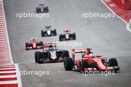Sebastian Vettel (GER) Ferrari SF15-T. 25.10.2015. Formula 1 World Championship, Rd 16, United States Grand Prix, Austin, Texas, USA, Race Day.