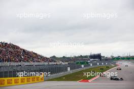 Lewis Hamilton (GBR) Mercedes AMG F1 W06. 25.10.2015. Formula 1 World Championship, Rd 16, United States Grand Prix, Austin, Texas, USA, Race Day.