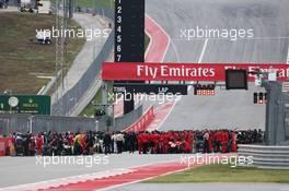 The grid before the start of the race. 25.10.2015. Formula 1 World Championship, Rd 16, United States Grand Prix, Austin, Texas, USA, Race Day.