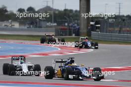 Marcus Ericsson (SWE) Sauber C34. 25.10.2015. Formula 1 World Championship, Rd 16, United States Grand Prix, Austin, Texas, USA, Race Day.