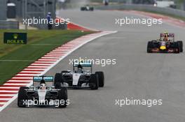 Lewis Hamilton (GBR) Mercedes AMG F1 W06. 25.10.2015. Formula 1 World Championship, Rd 16, United States Grand Prix, Austin, Texas, USA, Race Day.