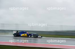 Felipe Nasr (BRA) Sauber C34. 24.10.2015. Formula 1 World Championship, Rd 16, United States Grand Prix, Austin, Texas, USA, Qualifying Day.