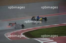 Felipe Nasr (BRA) Sauber C34 and Max Verstappen (NLD) Scuderia Toro Rosso STR10. 24.10.2015. Formula 1 World Championship, Rd 16, United States Grand Prix, Austin, Texas, USA, Qualifying Day.