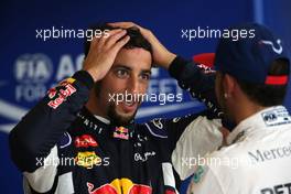 Daniel Ricciardo (AUS), Red Bull Racing and Lewis Hamilton (GBR), Mercedes AMG F1 Team  25.10.2015. Formula 1 World Championship, Rd 16, United States Grand Prix, Austin, Texas, USA, Race Day.