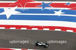 Nico Rosberg (GER) Mercedes AMG F1 W06 in the qualifying session. 25.10.2015. Formula 1 World Championship, Rd 16, United States Grand Prix, Austin, Texas, USA, Race Day.