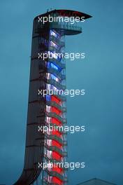 The viewing tower. 25.10.2015. Formula 1 World Championship, Rd 16, United States Grand Prix, Austin, Texas, USA, Race Day.