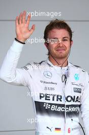 Pole for Nico Rosberg (GER) Mercedes AMG F1 W06. Qualifying. 25.10.2015. Formula 1 World Championship, Rd 16, United States Grand Prix, Austin, Texas, USA, Race Day.