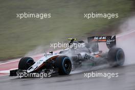 Sergio Perez (MEX), Sahara Force India  25.10.2015. Formula 1 World Championship, Rd 16, United States Grand Prix, Austin, Texas, USA, Race Day.