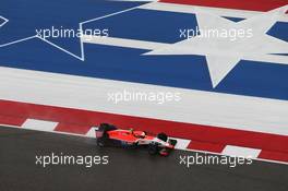Alexander Rossi (USA) Manor Marussia F1 Team in the qualifying session. 25.10.2015. Formula 1 World Championship, Rd 16, United States Grand Prix, Austin, Texas, USA, Race Day.