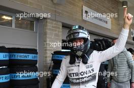 Pole for Nico Rosberg (GER) Mercedes AMG F1 W06. 25.10.2015. Formula 1 World Championship, Rd 16, United States Grand Prix, Austin, Texas, USA, Race Day.