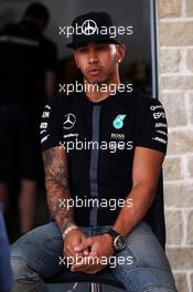 Lewis Hamilton (GBR) Mercedes AMG F1. 22.10.2015. Formula 1 World Championship, Rd 16, United States Grand Prix, Austin, Texas, USA, Preparation Day.