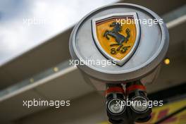 Ferrari logo on pit stop equipment. 22.10.2015. Formula 1 World Championship, Rd 16, United States Grand Prix, Austin, Texas, USA, Preparation Day.
