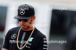 Lewis Hamilton (GBR) Mercedes AMG F1. 22.10.2015. Formula 1 World Championship, Rd 16, United States Grand Prix, Austin, Texas, USA, Preparation Day.