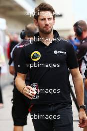 Romain Grosjean (FRA) Lotus F1 Team. 22.10.2015. Formula 1 World Championship, Rd 16, United States Grand Prix, Austin, Texas, USA, Preparation Day.