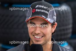 Sergio Perez (MEX) Sahara Force India F1. 22.10.2015. Formula 1 World Championship, Rd 16, United States Grand Prix, Austin, Texas, USA, Preparation Day.
