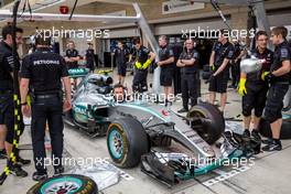 Mercedes AMG F1 practices a pit stop. 22.10.2015. Formula 1 World Championship, Rd 16, United States Grand Prix, Austin, Texas, USA, Preparation Day.