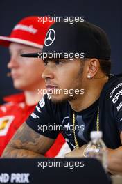 Lewis Hamilton (GBR) Mercedes AMG F1 in the FIA Press Conference. 22.10.2015. Formula 1 World Championship, Rd 16, United States Grand Prix, Austin, Texas, USA, Preparation Day.