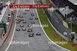 Race 1, Start of the race 20.06.2015. GP2 Series, Rd 4, Spielberg, Austria, Saturday.