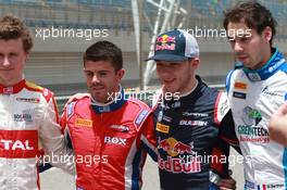(L-R) Arthur Pic (FRA) Campos Racing,  Norman Nato (FRA) Arden, Pierre Gasly (FRA) Dams and Nathanael Berthon (FRA) Lazarus 16.04.2015. GP2 Series, Rd 1, Sakhir, Bahrain, Thursday.