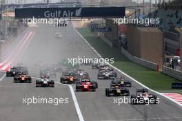Race 1, Start of the race 18.04.2015. GP2 Series, Rd 1, Sakhir, Bahrain,Saturday.