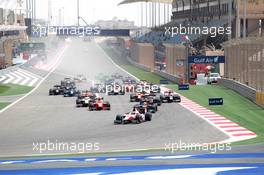 Race 1, Start of the race 18.04.2015. GP2 Series, Rd 1, Sakhir, Bahrain,Saturday.