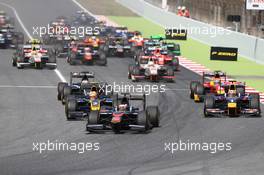 Race 1, The Start 09.05.2015. GP2 Series, Rd 2, Barcelona, Spain, Saturday.